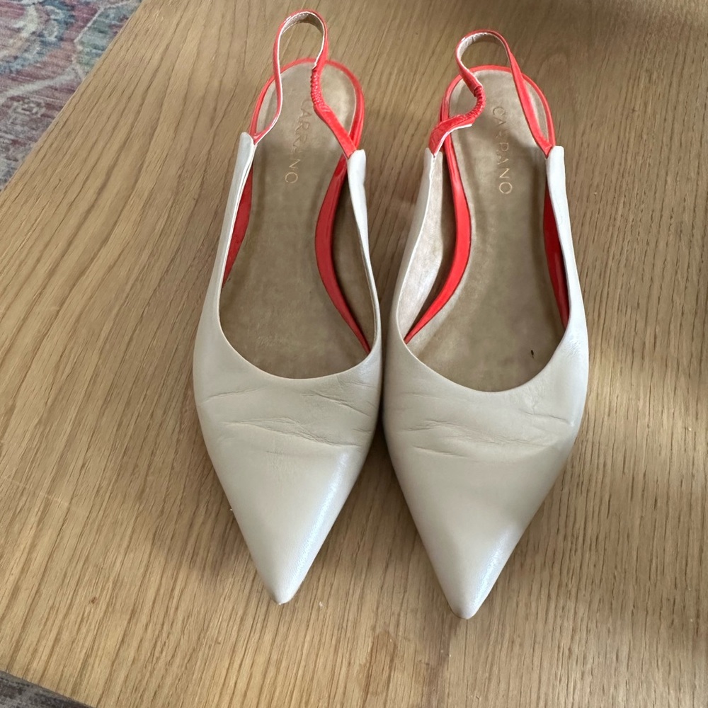 Carrano Pointed Toe Sling Back Heels - image 3